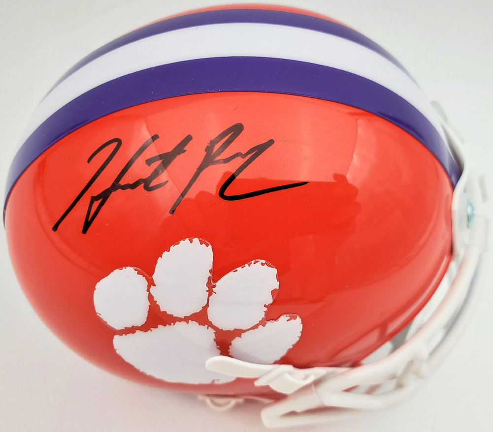 Hunter Renfrow Autographed Clemson Tigers Orange Schutt Mini Helmet Beckett Beckett Image a