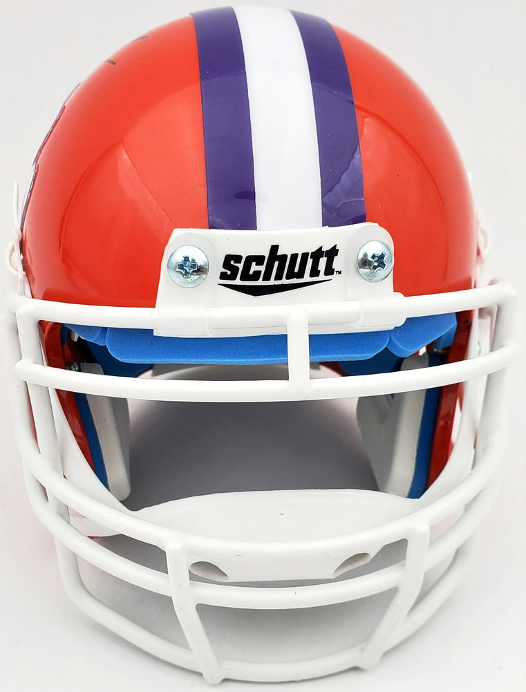 Hunter Renfrow Autographed Clemson Tigers Orange Schutt Mini Helmet Beckett Beckett Image a