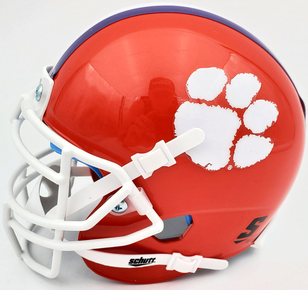 Hunter Renfrow Autographed Clemson Tigers Orange Schutt Mini Helmet Beckett Beckett Image a
