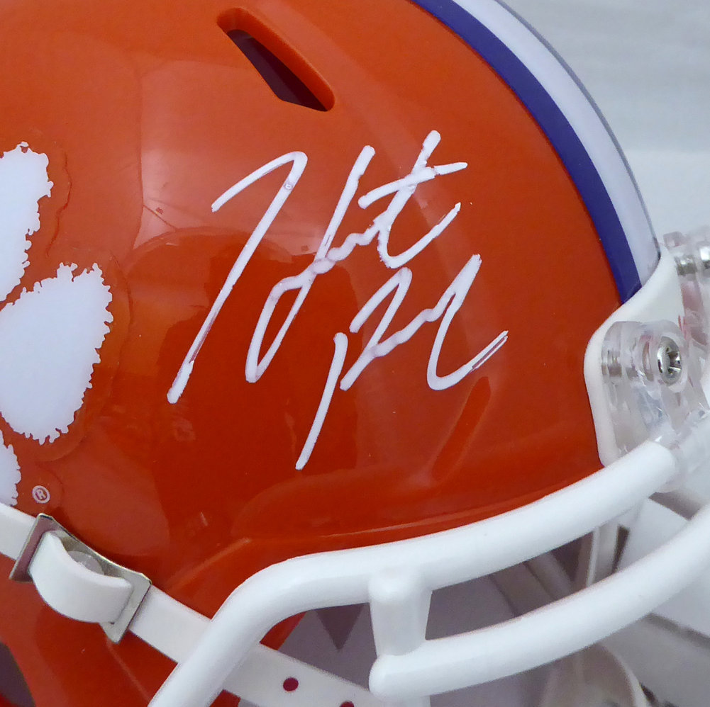 Hunter Renfrow Autographed Clemson Tigers Speed Mini Helmet Beckett Beckett Image a
