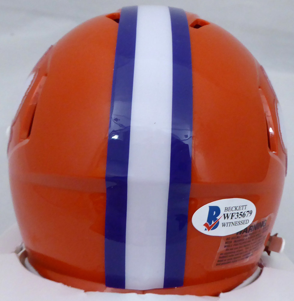 Hunter Renfrow Autographed Clemson Tigers Speed Mini Helmet Beckett Beckett Image a