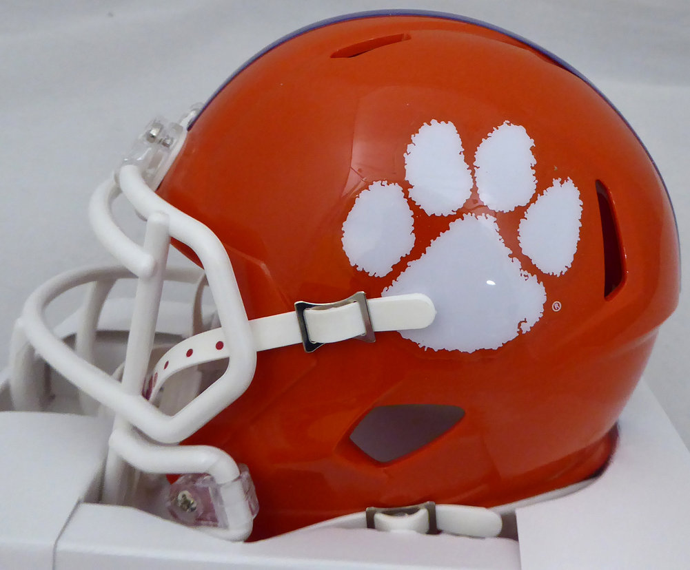 Hunter Renfrow Autographed Clemson Tigers Speed Mini Helmet Beckett Beckett Image a