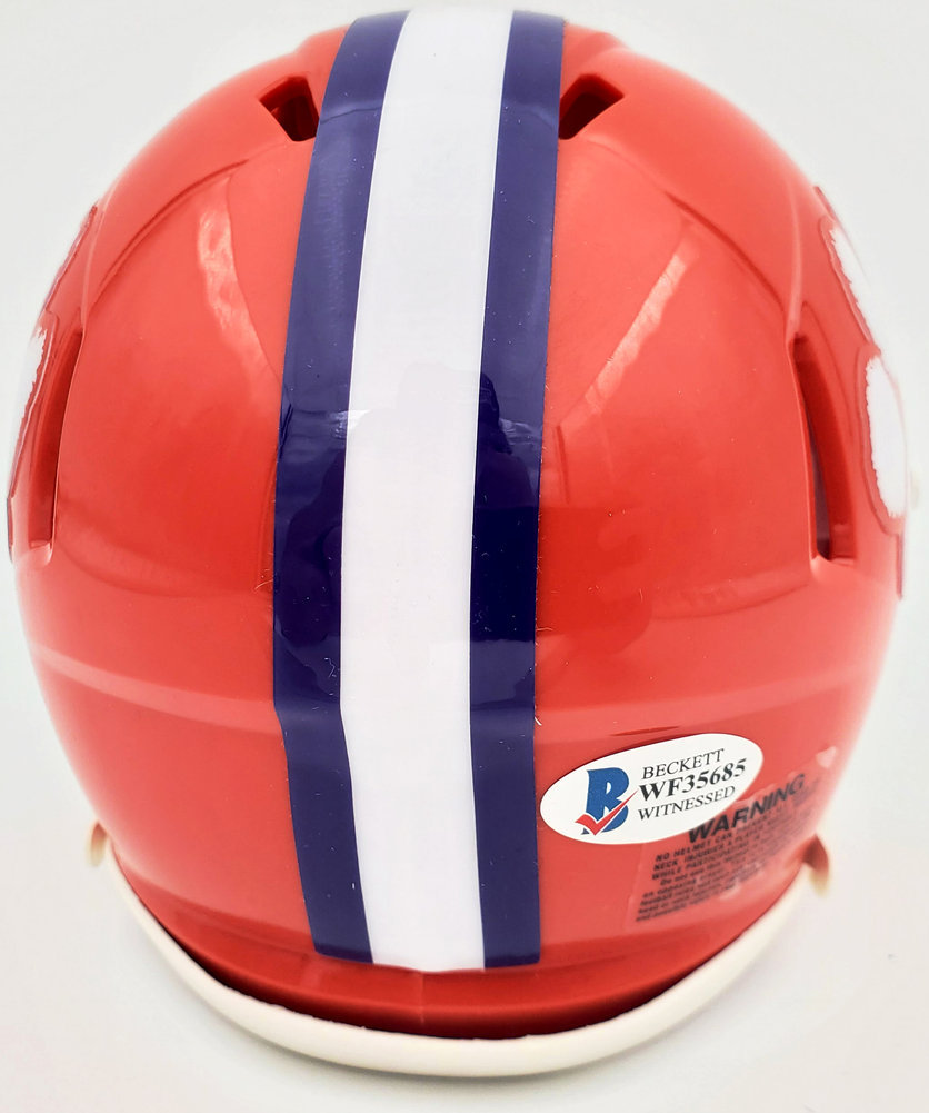 Hunter Renfrow Autographed Clemson Tigers Speed Mini Helmet Beckett Beckett Image a