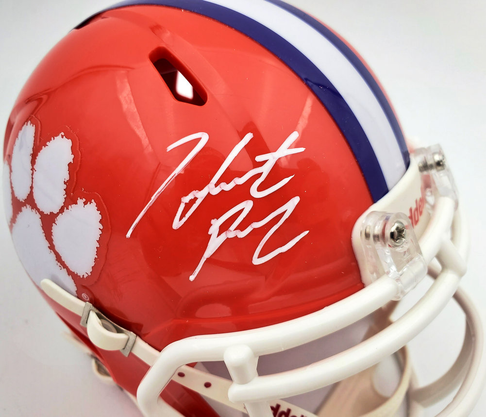 Hunter Renfrow Autographed Clemson Tigers Speed Mini Helmet Beckett Beckett Image a