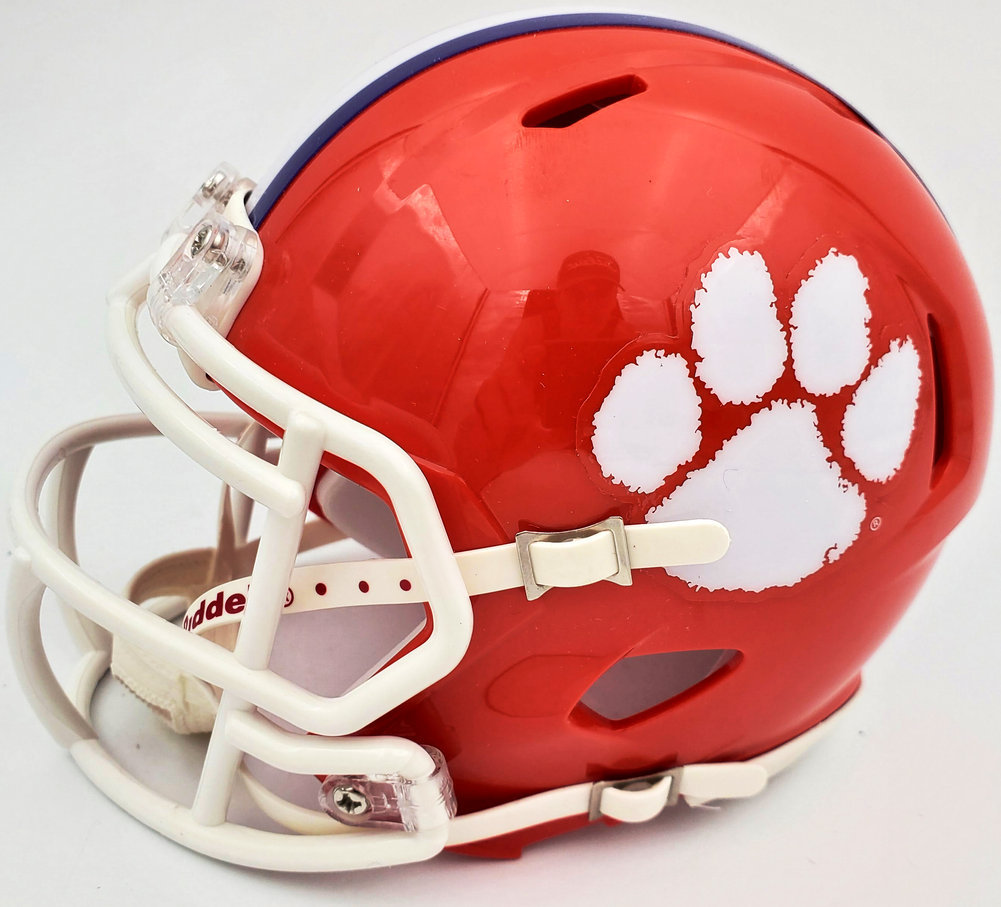 Hunter Renfrow Autographed Clemson Tigers Speed Mini Helmet Beckett Beckett Image a