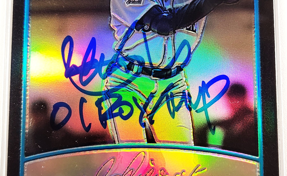 Ichiro Autographed Signed 2001 Bowman Chrome Refractor Rookie Card #351 Seattle Mariners PSA Auto Grade Gem Mint 10 01 Roy/MVP PSA/DNA Image a