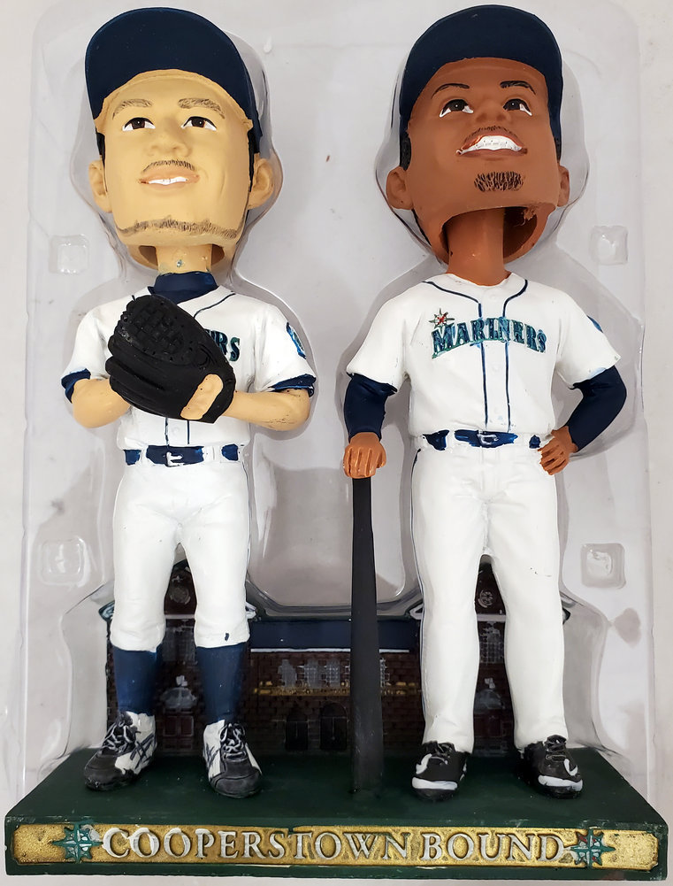 Ichiro Autographed Signed 2010 Cooperstown Bound With Ken Griffey Jr. Bobblehead Box Seattle Mariners Is Holo #193664 Image a