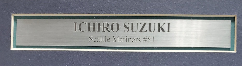 Ichiro Suzuki Autographed Framed 20X28 Photo Seattle Mariners "#51" Is Holo #193886 Image a