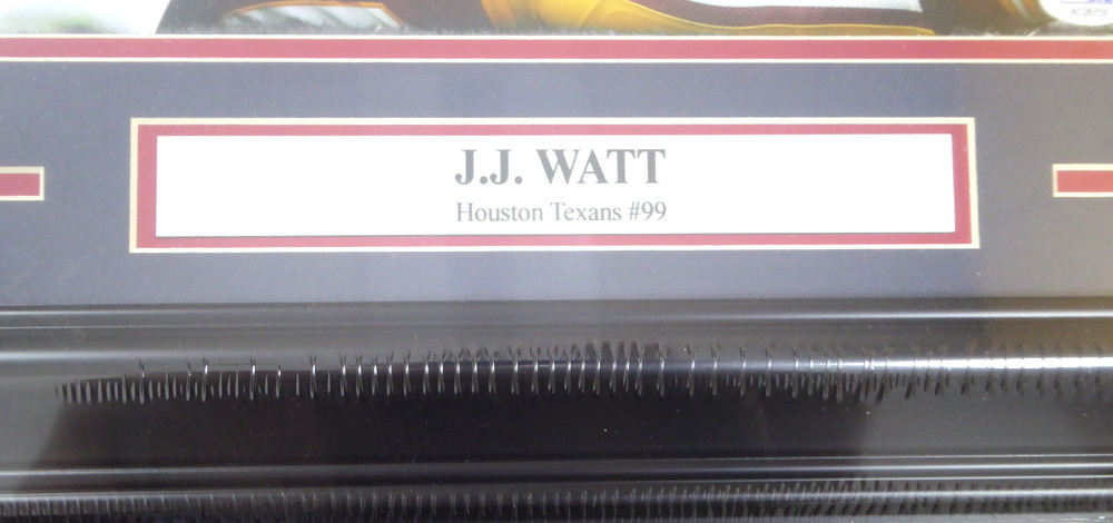 J.J. Watt Autographed Signed J.J. Watt Framed 16X20 Photo Houston Texans PSA/DNA #123715 Image a