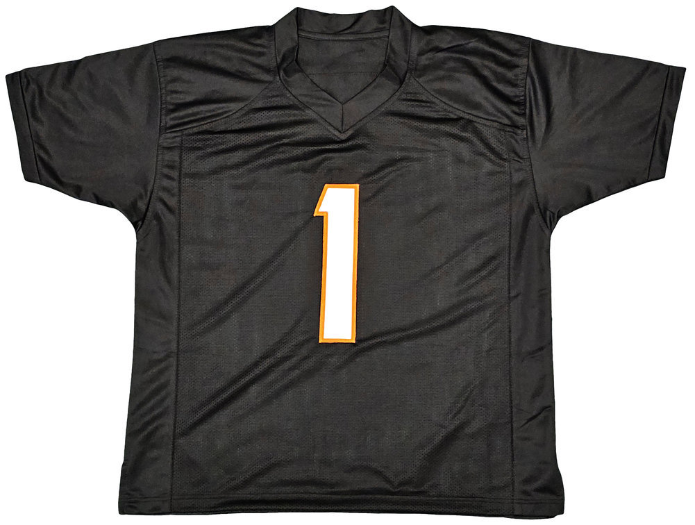 Cincinnati Bengals Ja'marr Chase Autographed Black Jersey Beckett Beckett Witness #220612 Image a