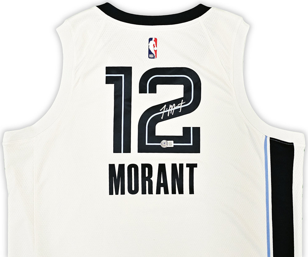 Ja Morant Signed Memphis Grizzlies Black Nike Swingman Jersey BAS