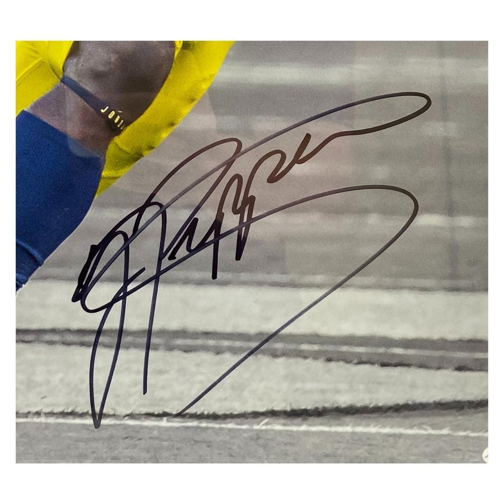 Jabril Peppers Signed Signed Michigan Wolverines Framed 16x20 Spotlight Photo - Image a