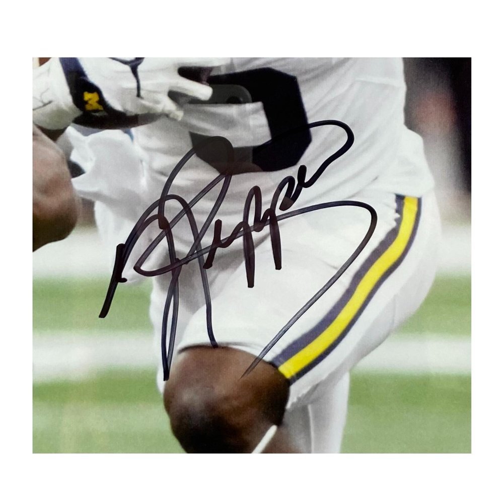 Jabril Peppers Signed Signed Michigan Wolverines Framed 16x20 vs OSU Photo - Image a