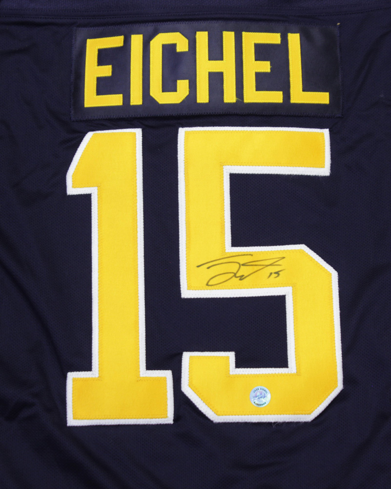 Jack Eichel Autographed Signed Buffalo Sabers Blue Hockey Jersey- Seller Authentic Image a