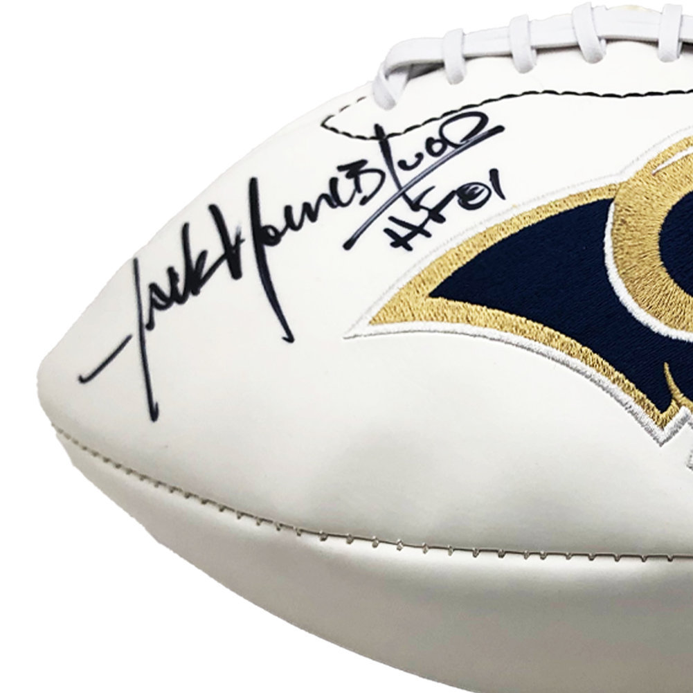 Jack Youngblood Autographed Signed St. Louis Rams Embroidered Logo Football HOF 01 Inscription - PSA/DNA Authentic Image a