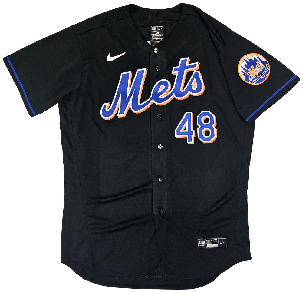 Jacob Degrom Autographed Signed New York Mets Black Nike Authentic Jersey Size 48 Fanatics Holo
