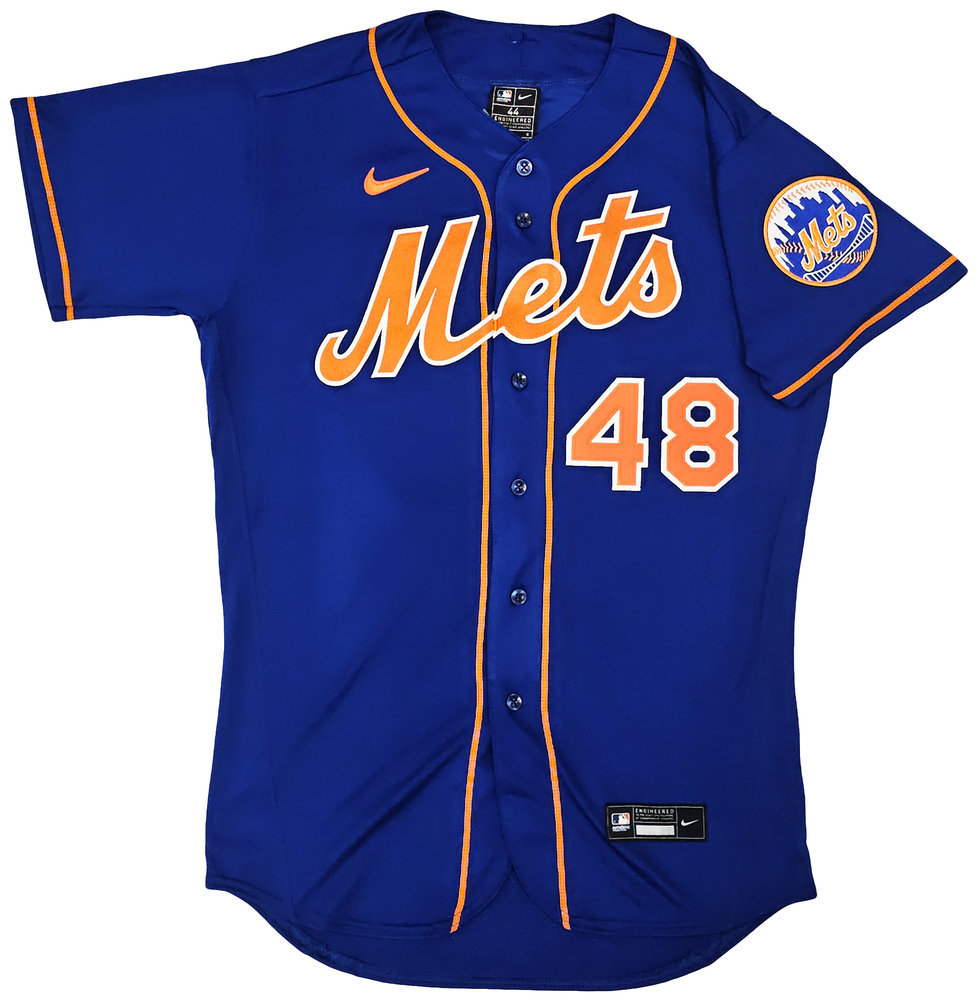Jacob Degrom Autographed Signed New York Mets Blue Nike Authentic