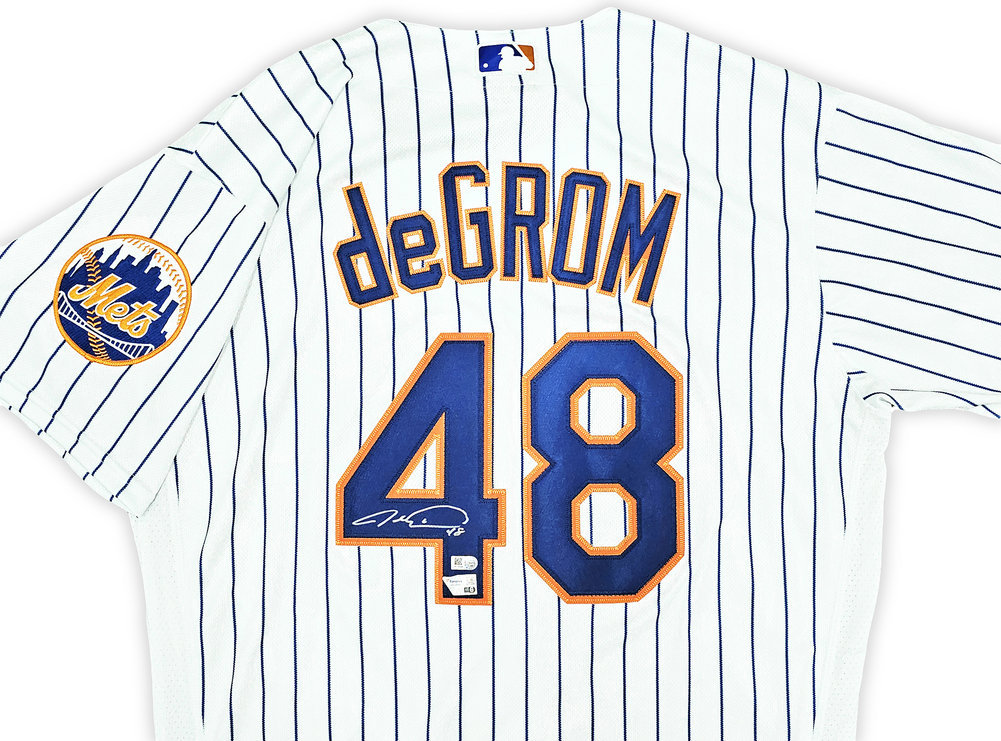 Jacob Degrom Autographed Signed New York Mets White Nike Authentic