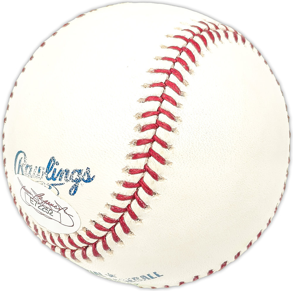 Jacque Jones Autographed Official Al Baseball Minnesota Twins JSA Image a
