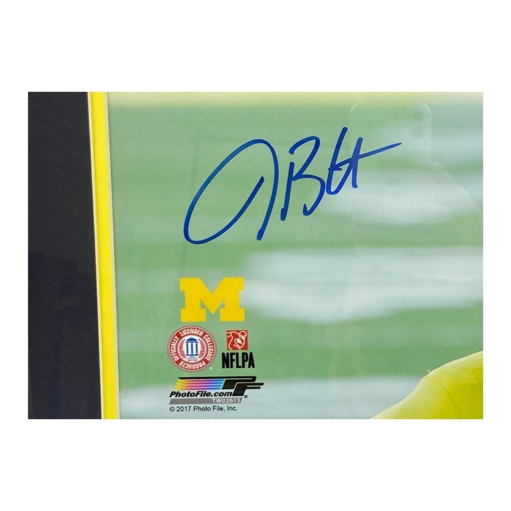 Jake Butt Signed Signed Michigan Wolverines Framed 16x20 Celebration Photo - JSA Image a
