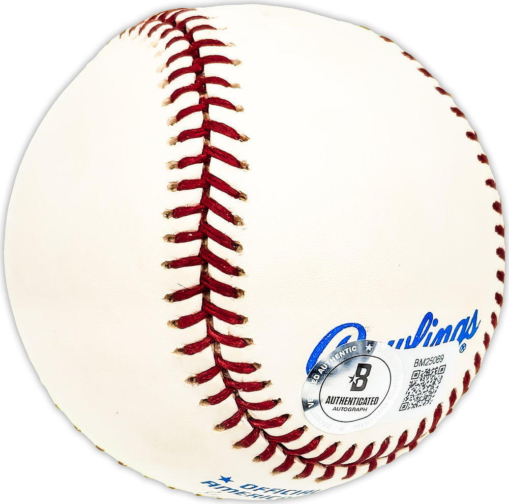 Jake Wood Autographed Official Al Baseball Detroit Tigers Beckett Beckett Qr #Bm25069 Image a