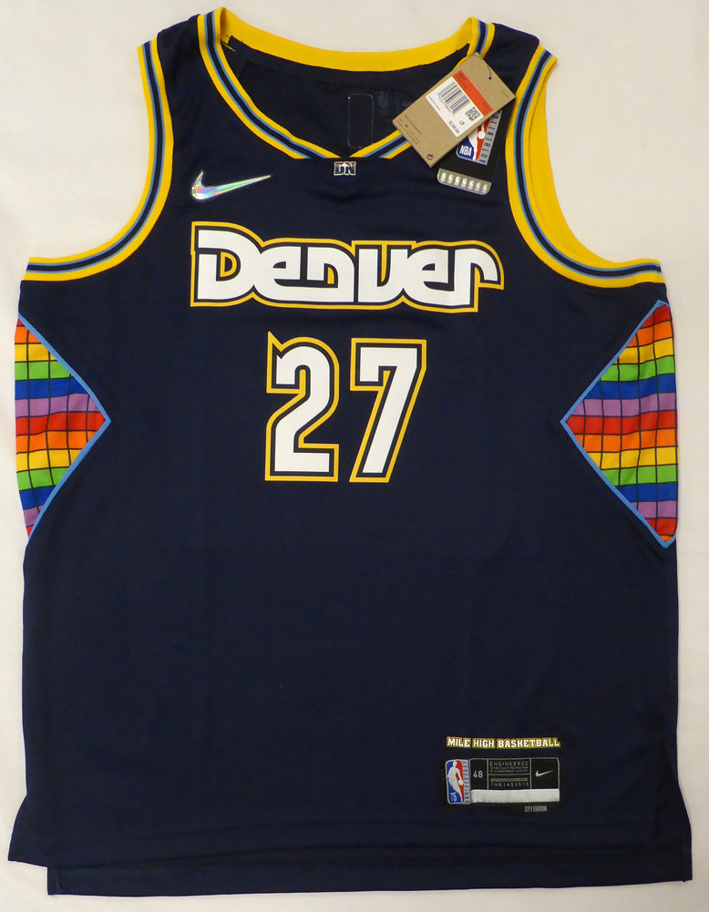 Denver Nuggets Jamal Murray Autographed Dark Blue Nike Jersey Fanatics Image a