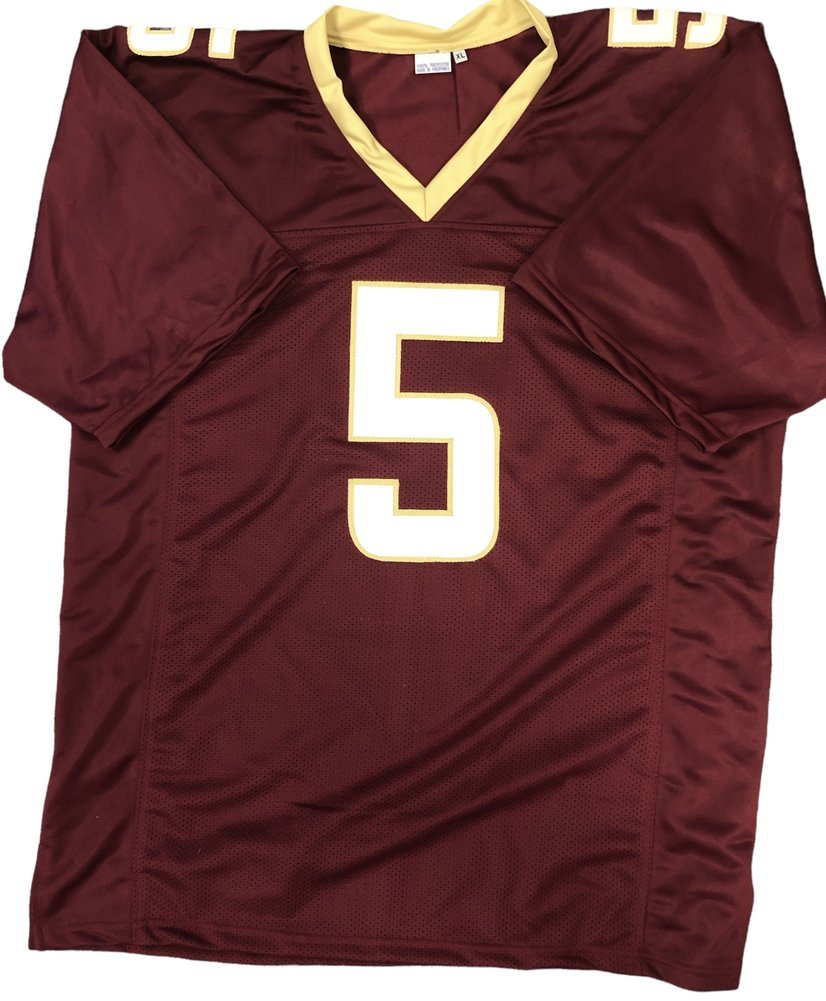 Jameis Winston Autographed Signed Florida State Seminoles Custom #5 Garnet Jersey-Beckett QR Image a