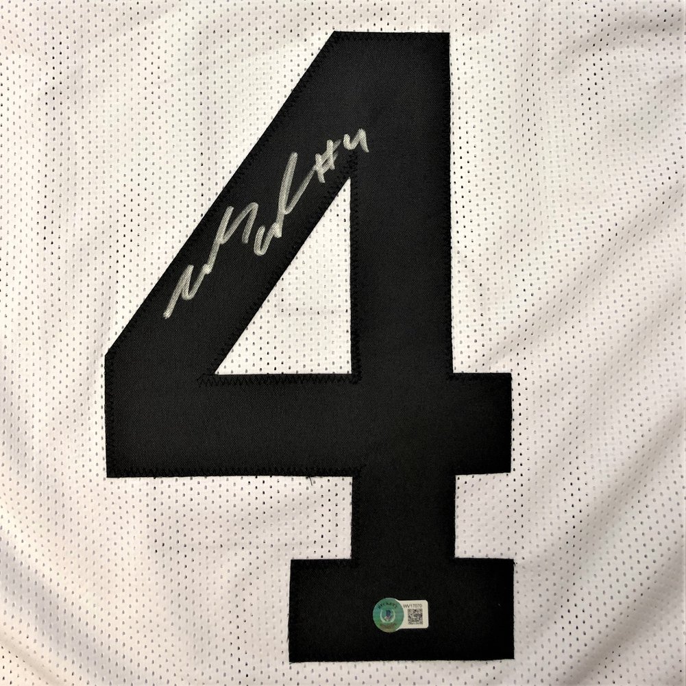 James Cook III Autographed Signed Georgia Bulldogs Custom White #4 Jersey - Beckett QR Authentic Image a