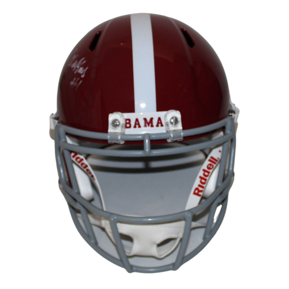 Jameson Williams Autographed Alabama Crimson Tide Riddell Speed Full Size Replica Helmet Signed in White with #1 Inscription - JSA Authentic Image a