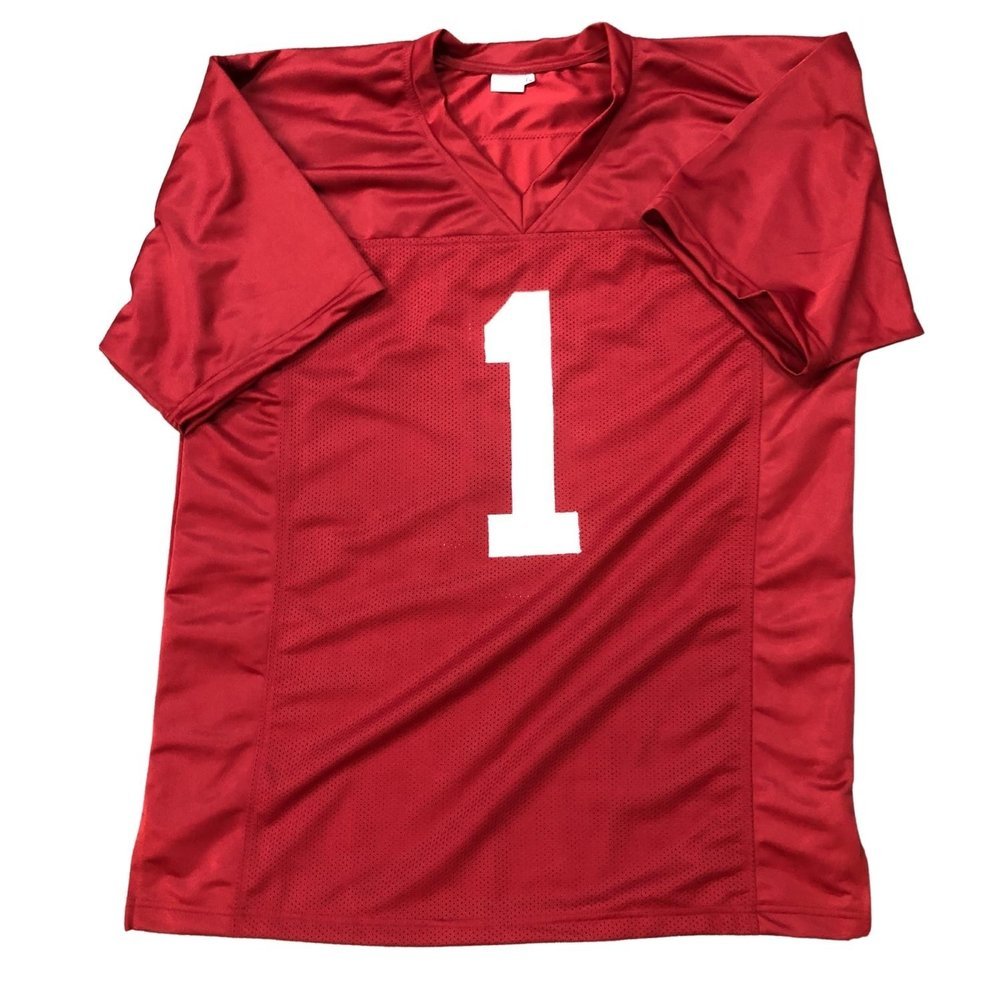 Jameson Williams Signed Alabama Crimson Tide Custom #1 Crimson Jersey - JSA Image a