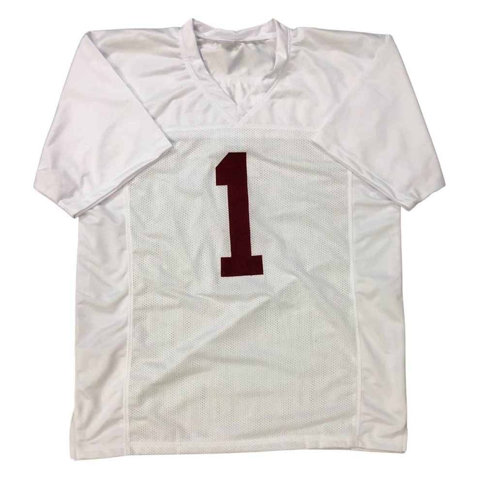 Jameson Williams Signed Alabama Crimson Tide Custom #1 White Jersey - JSA Image a