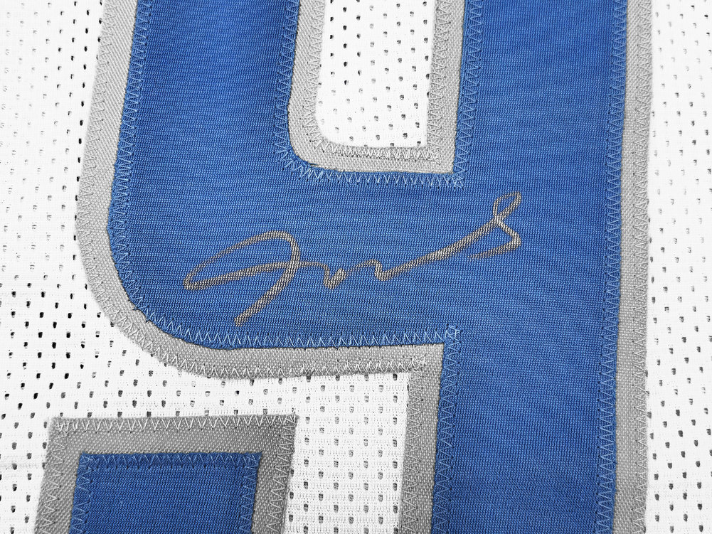 Detroit Lions Jameson Williams Autographed White Jersey Beckett Beckett Witness #222791 Image a
