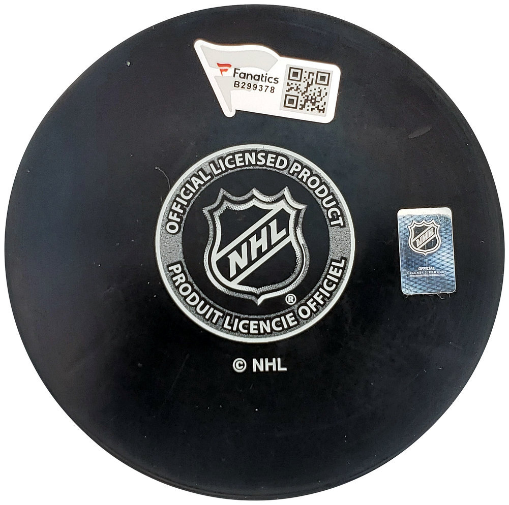 Jamie Oleksiak Autographed Official Seattle Kraken Logo Hockey Puck Fanatics Holo #200860 Image a