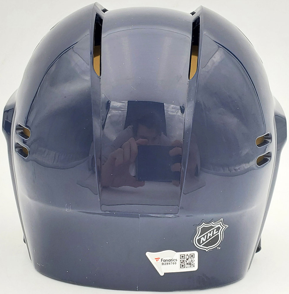 Jamie Oleksiak Autographed Seattle Kraken Blue Mini Helmet Fanatics Holo #200298 Image a
