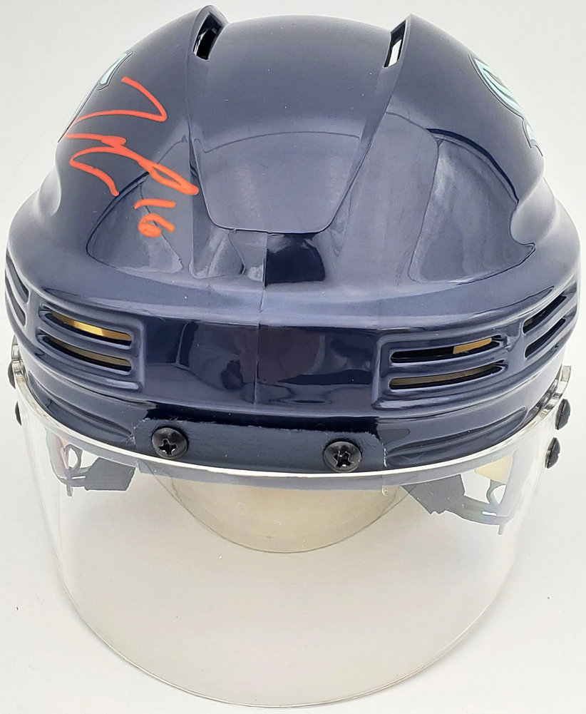 Jared Mccann Autographed Seattle Kraken Blue Mini Helmet Fanatics Holo #200303 Image a