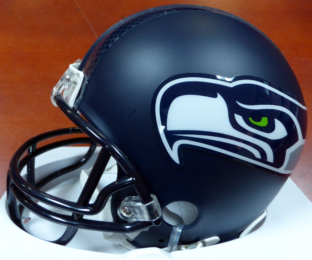 Jarran Reed Autographed Signed Seattle Seahawks Mini Helmet In Green Mcs Holo Image a