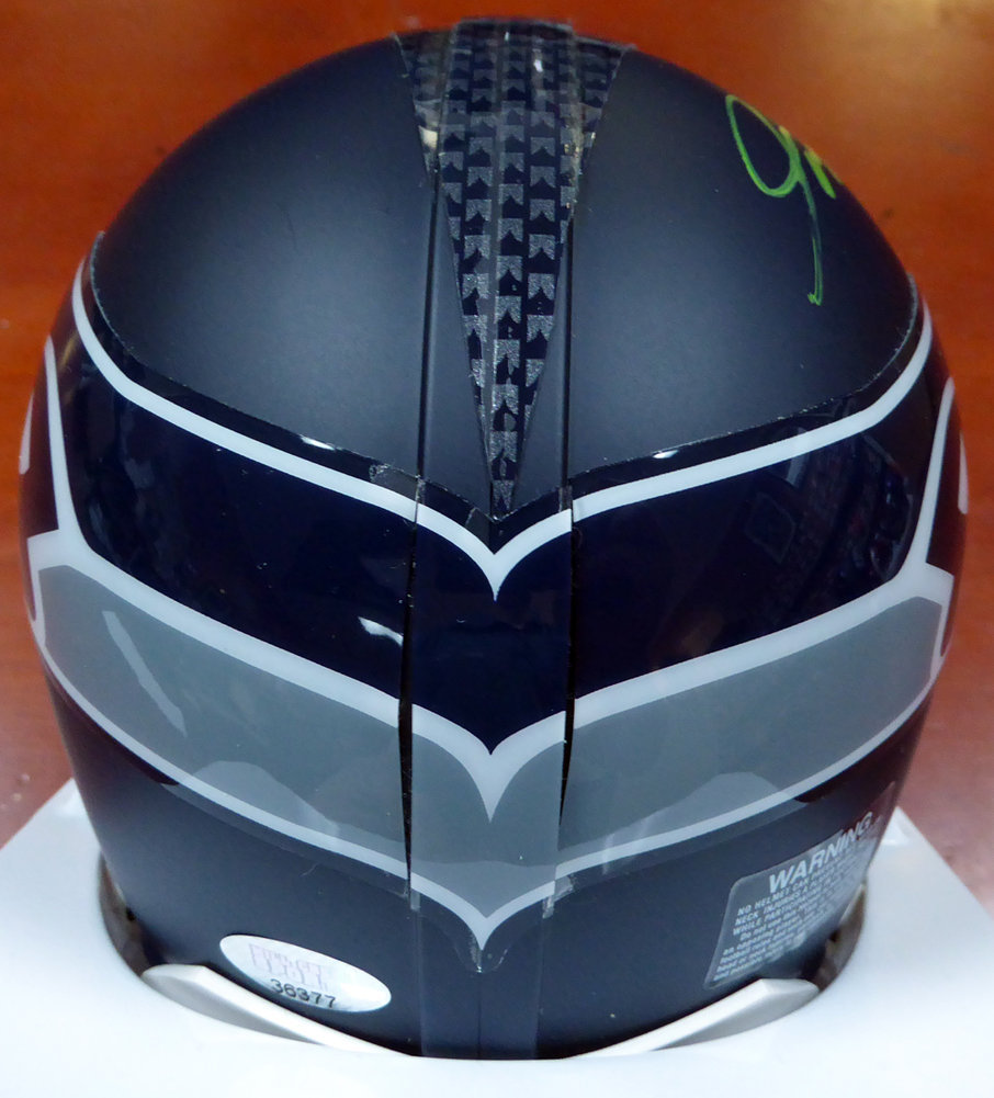 Jarran Reed Autographed Signed Seattle Seahawks Mini Helmet In Green Mcs Holo Image a