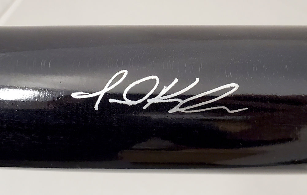 Jarred Kelenic Autographed Black Marucci Game Model Bat Atlanta Braves Beckett Beckett Image a