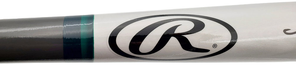Jarred Kelenic Autographed Gray Rawlings Game Model Bat Seattle Mariners Beckett Beckett Image a