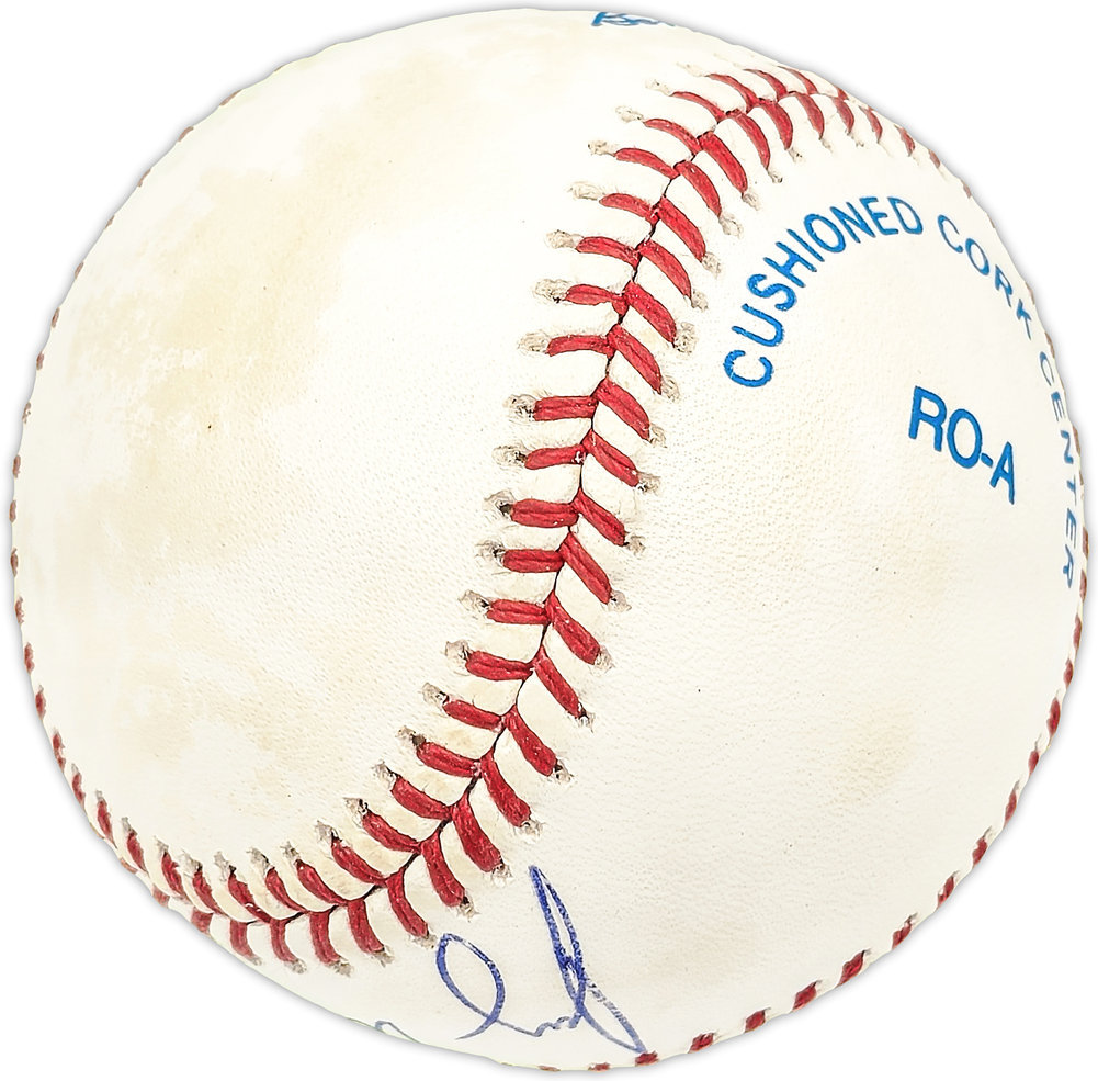 Jay Aldrich Autographed Official Al Baseball Milwaukee Brewers #227481 Image a