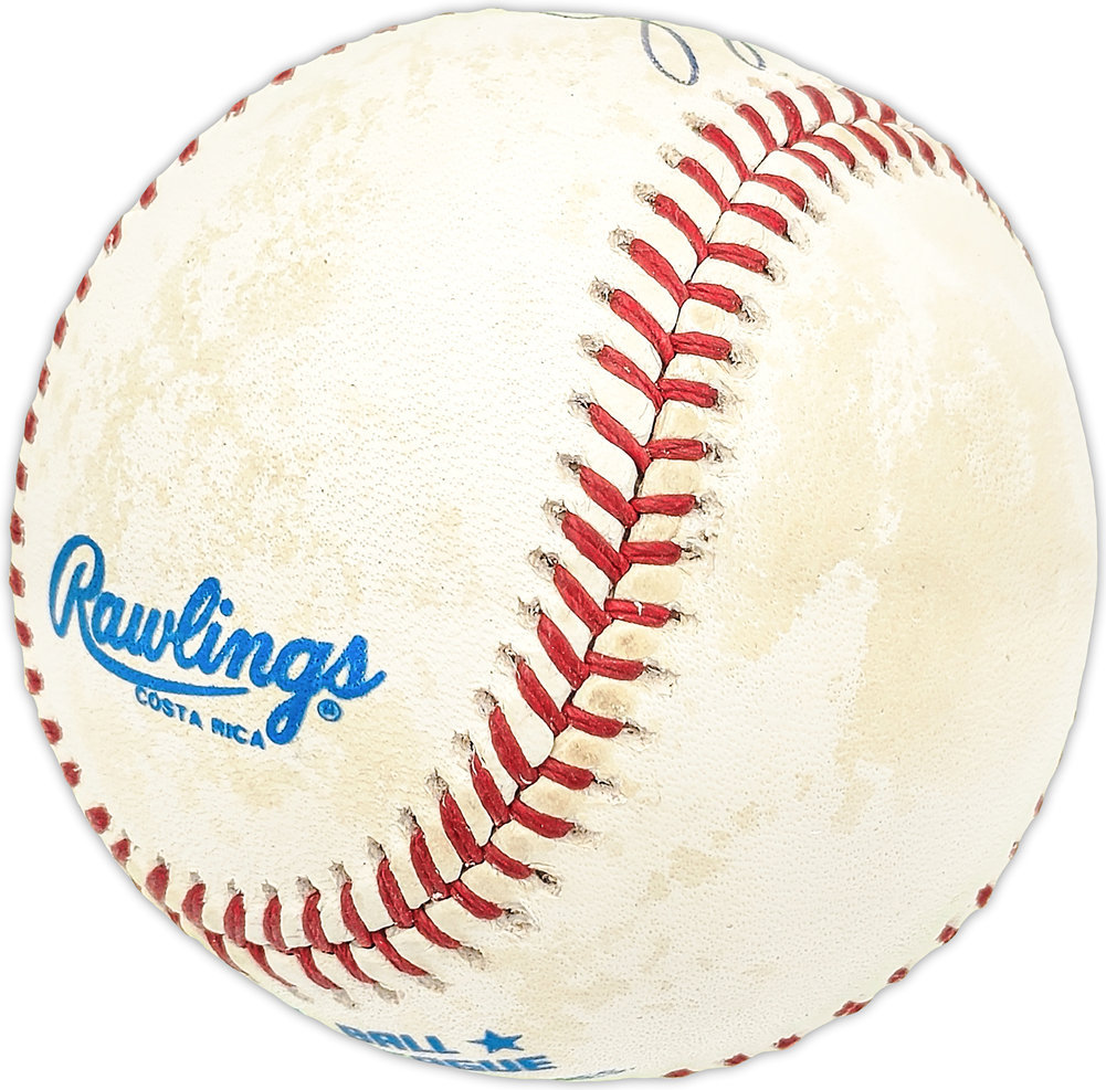 Jay Aldrich Autographed Official Al Baseball Milwaukee Brewers #227481 Image a