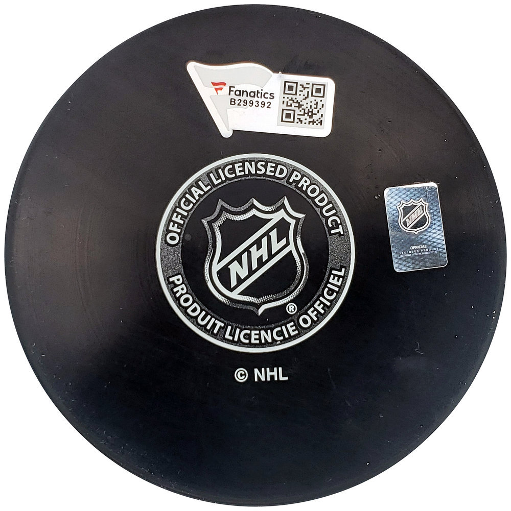 Jeremy Lauzon Autographed Official Seattle Kraken Logo Hockey Puck Fanatics Holo #200857 Image a