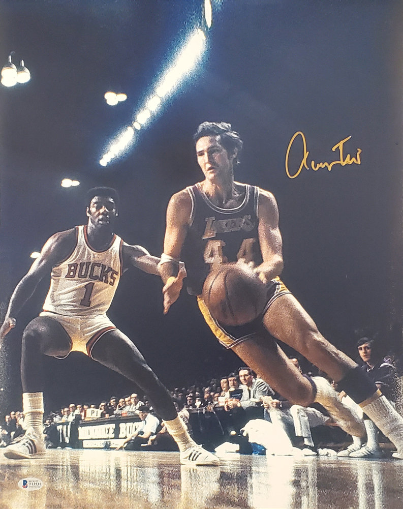 Jerry West Autographed Signed Framed 16X20 Photo Los Angeles Lakers Beckett Beckett Image a