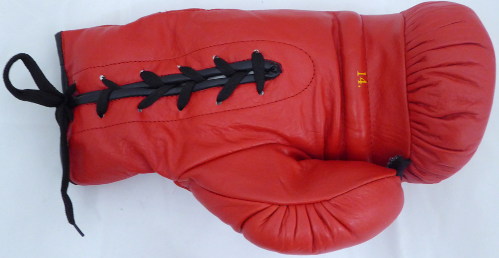 Jesse James Leija Autographed Red Everlast Boxing Glove Beckett Beckett Image a