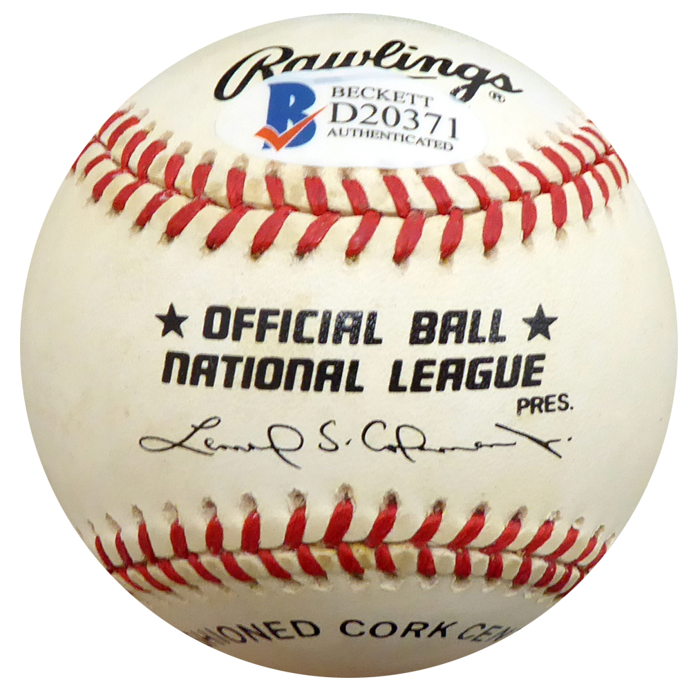 Jim Bunning Autographed Official Nl Baseball Philadelphia Phillies Beckett Beckett Image a