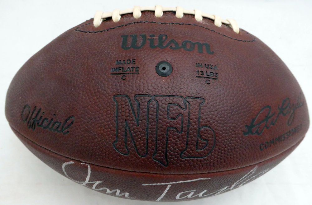 Jim Taylor Autographed Signed NFL Leather Football Green Bay Packers "4X NFL Champ, HOF 76, 1962 MVP" PSA/DNA Image a