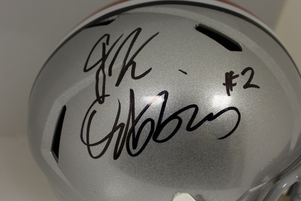 JK Dobbins Ohio State Buckeyes Autographed Signed Speed Replica Helmet - JSA Authentic Image a