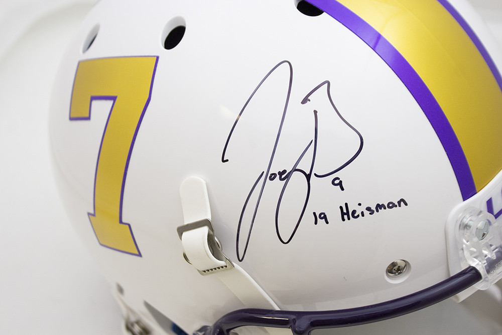 joe burrow autographed football