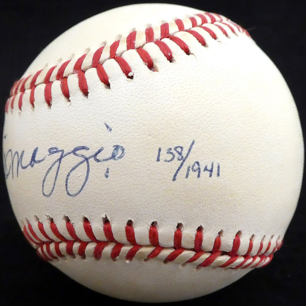 Joe DiMaggio Autographed Signed Official AL Baseball New York Yankees Beckett BAS A64145 Joe DiMaggio Autographed Signed Official AL Baseball New York Yankees Beckett BAS A64145