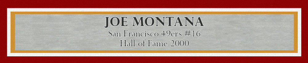 Joe Montana Autographed Framed 16X20 Photo San Francisco 49Ers JSA Image a